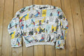 Vintage 1980s Mickey Mouse All Over Print Reversible Disney Crewneck