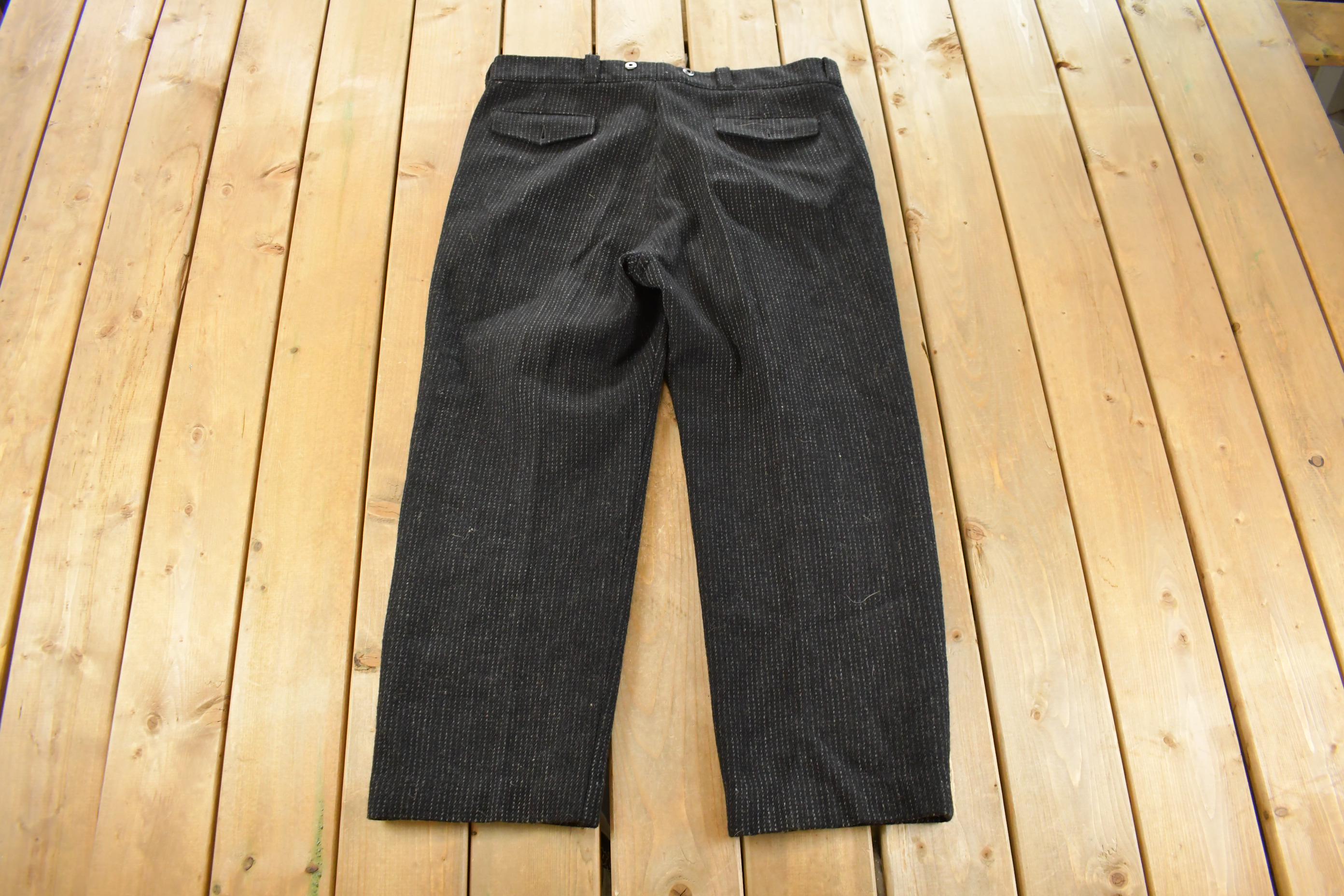 Vintage 1980s Woolrich Wool Trousers Pants Men's 40 x 28