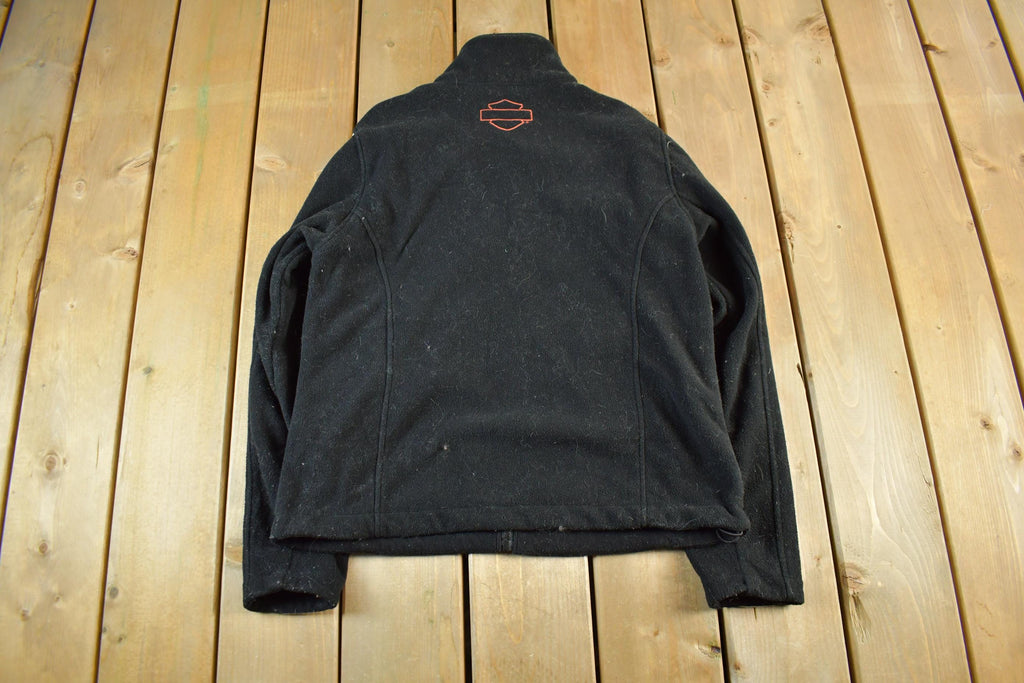 Vintage 2000s Harley Davidson Embroidered Full Zip Fleece Sweater Women's Medium