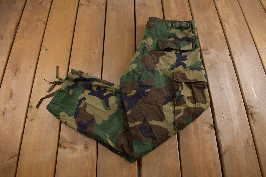 Vintage 2001 Military Woodland Camouflage Cargo Pocket Pants 32 x 28