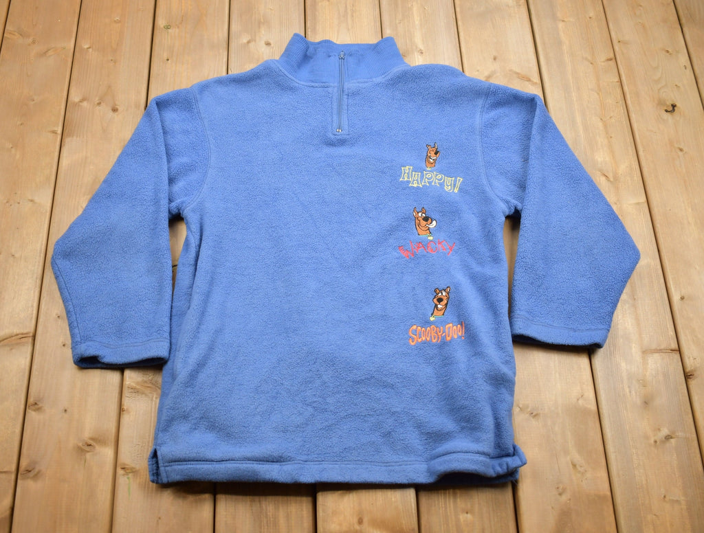 Vintage 1990s Scooby Doo Cartoon Network Quarter Zip Fleece Sweater