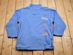Vintage 1990s Scooby Doo Cartoon Network Quarter Zip Fleece Sweater