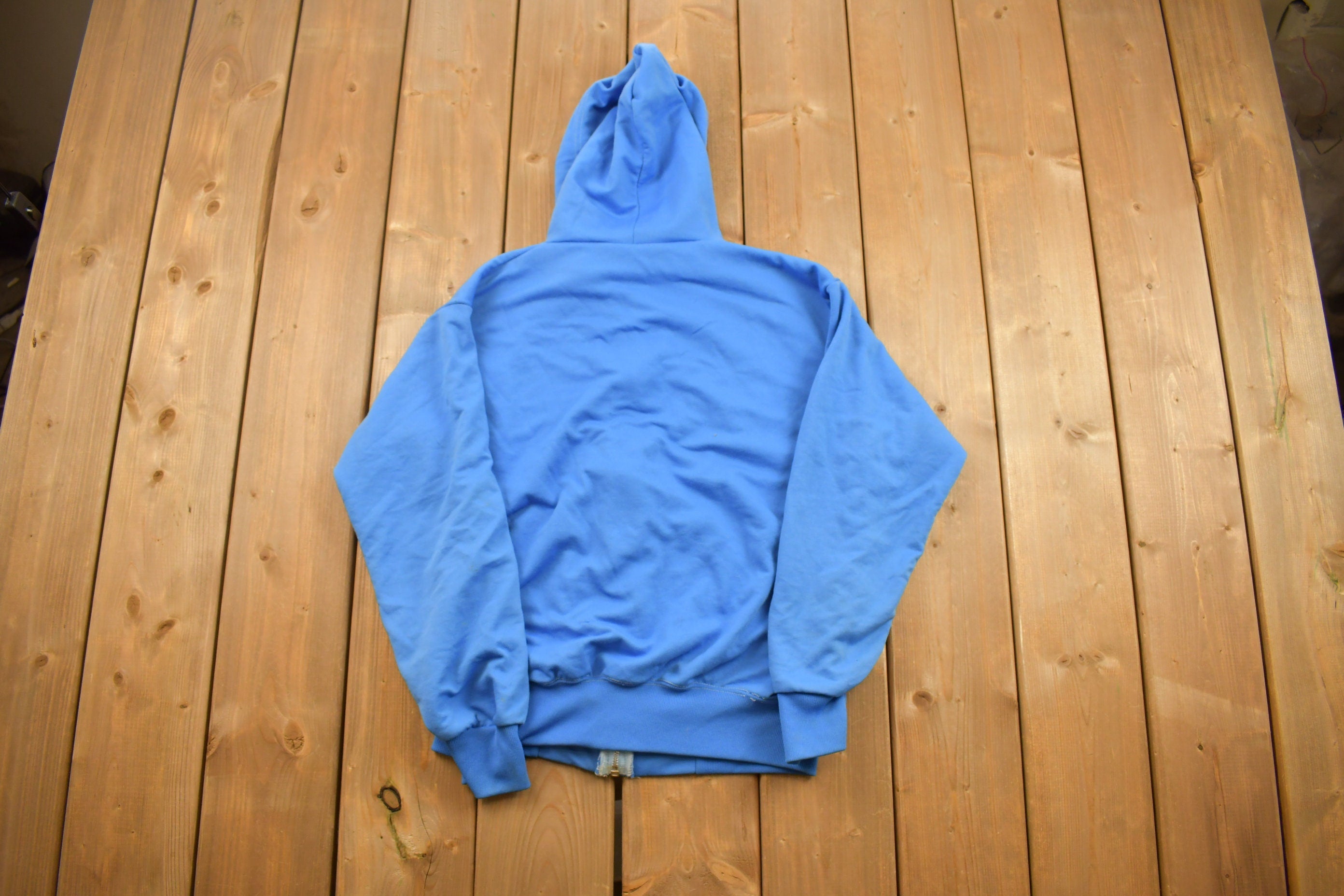 Vintage 1990s Blank Zip Up Hoodie