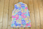 Vintage 1990s Floral AOP Button Up Vest
