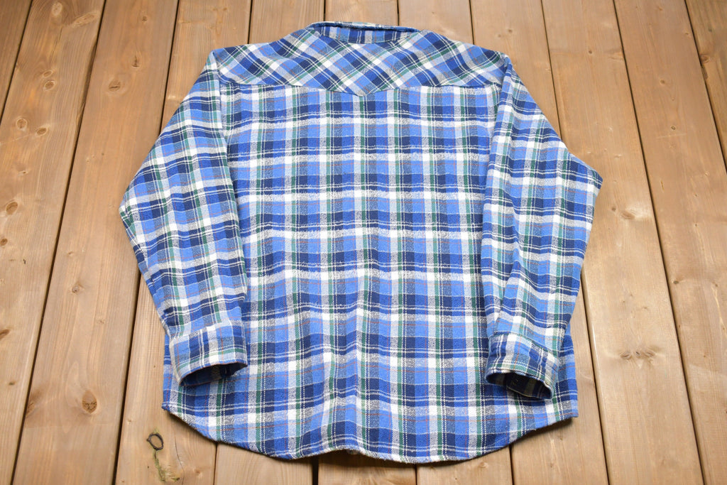 Vintage 1990s Casual Country Plaid Button Up Shirt