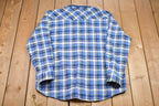 Vintage 1990s Casual Country Plaid Button Up Shirt