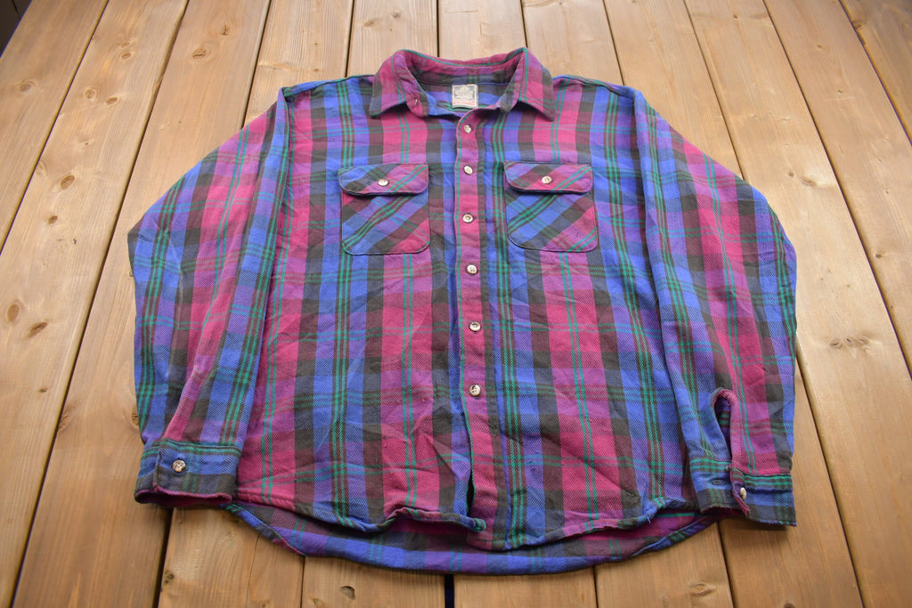 Vintage 1990s Outdoor Exchange Plaid Button Up Shirt