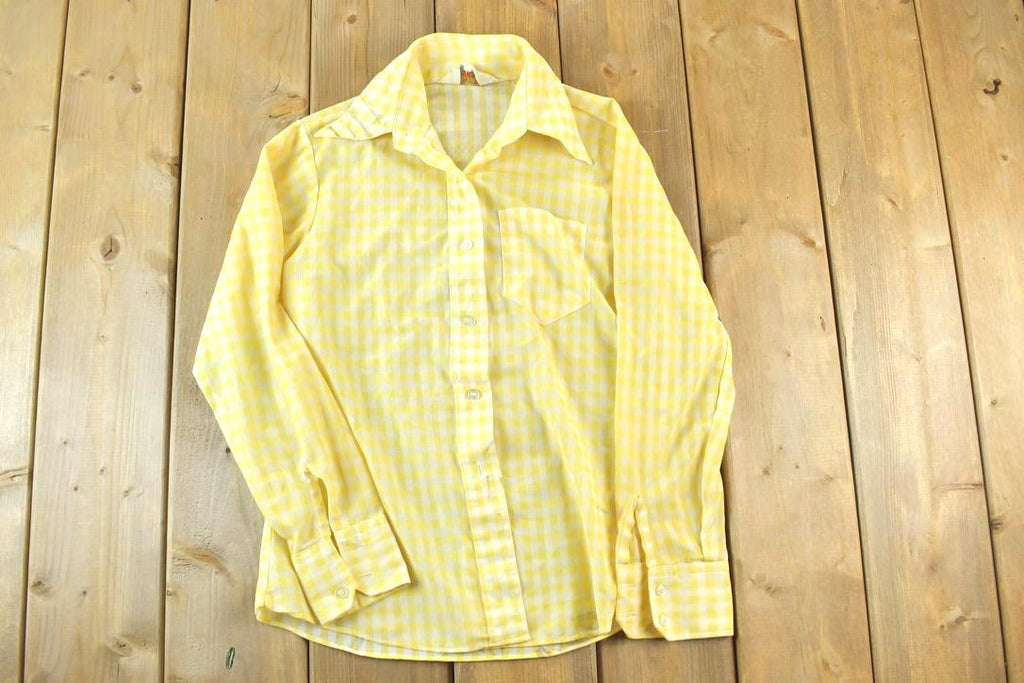 Vintage 1960s Lucerne Plaid Button Up Shirt