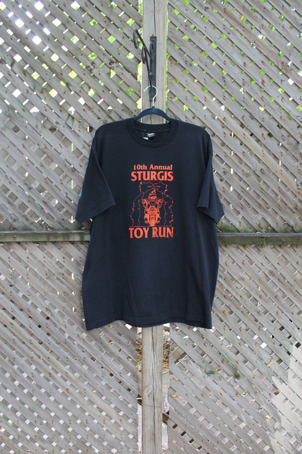 Vintage 1993 10th Annual Sturgis Toy Run T-Shirt