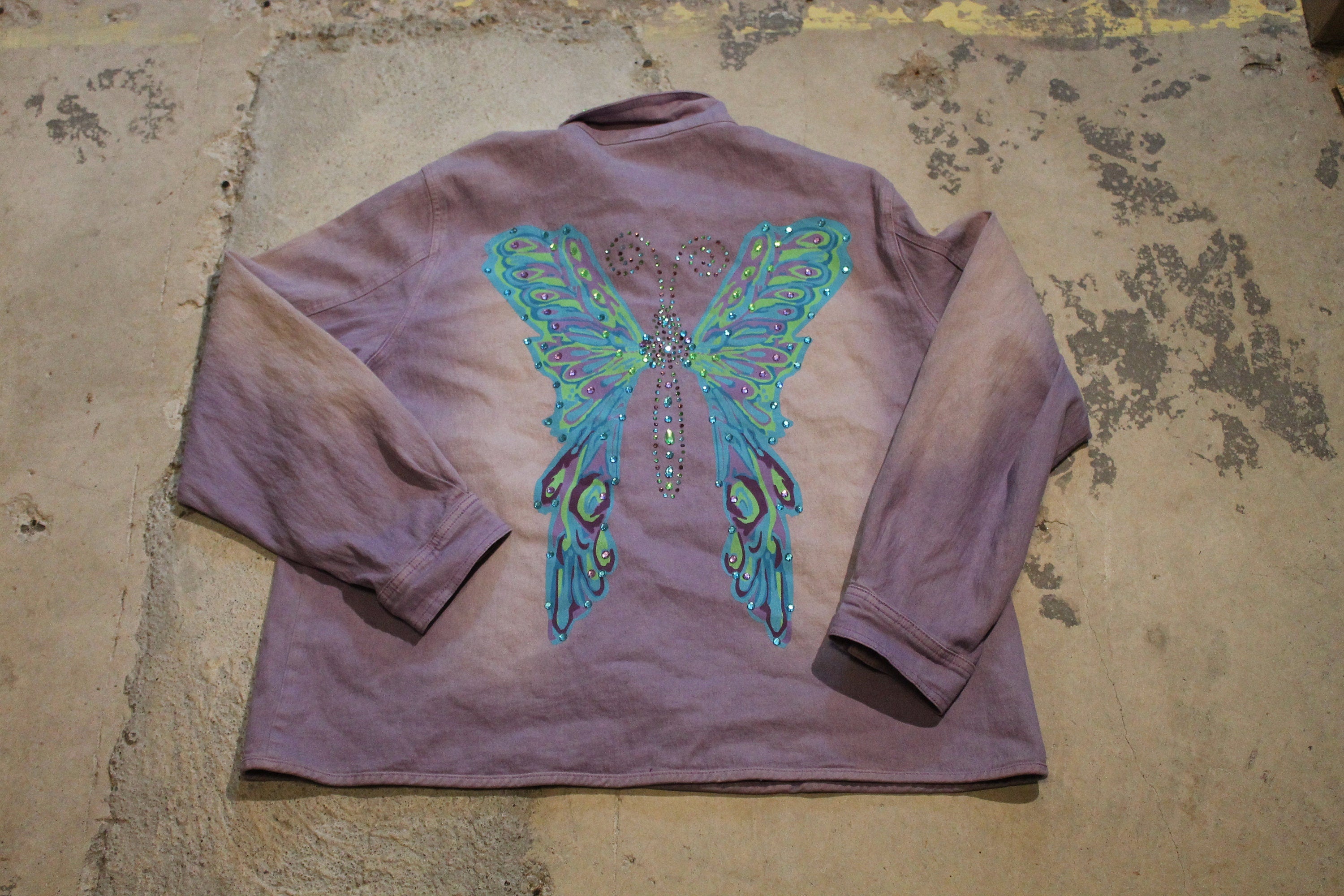 Vintage 1990s Overdyed Purple Jean Jacket