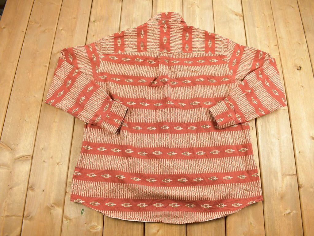 Vintage 2000ss Woolrich Abstract Flannel Button Shirt