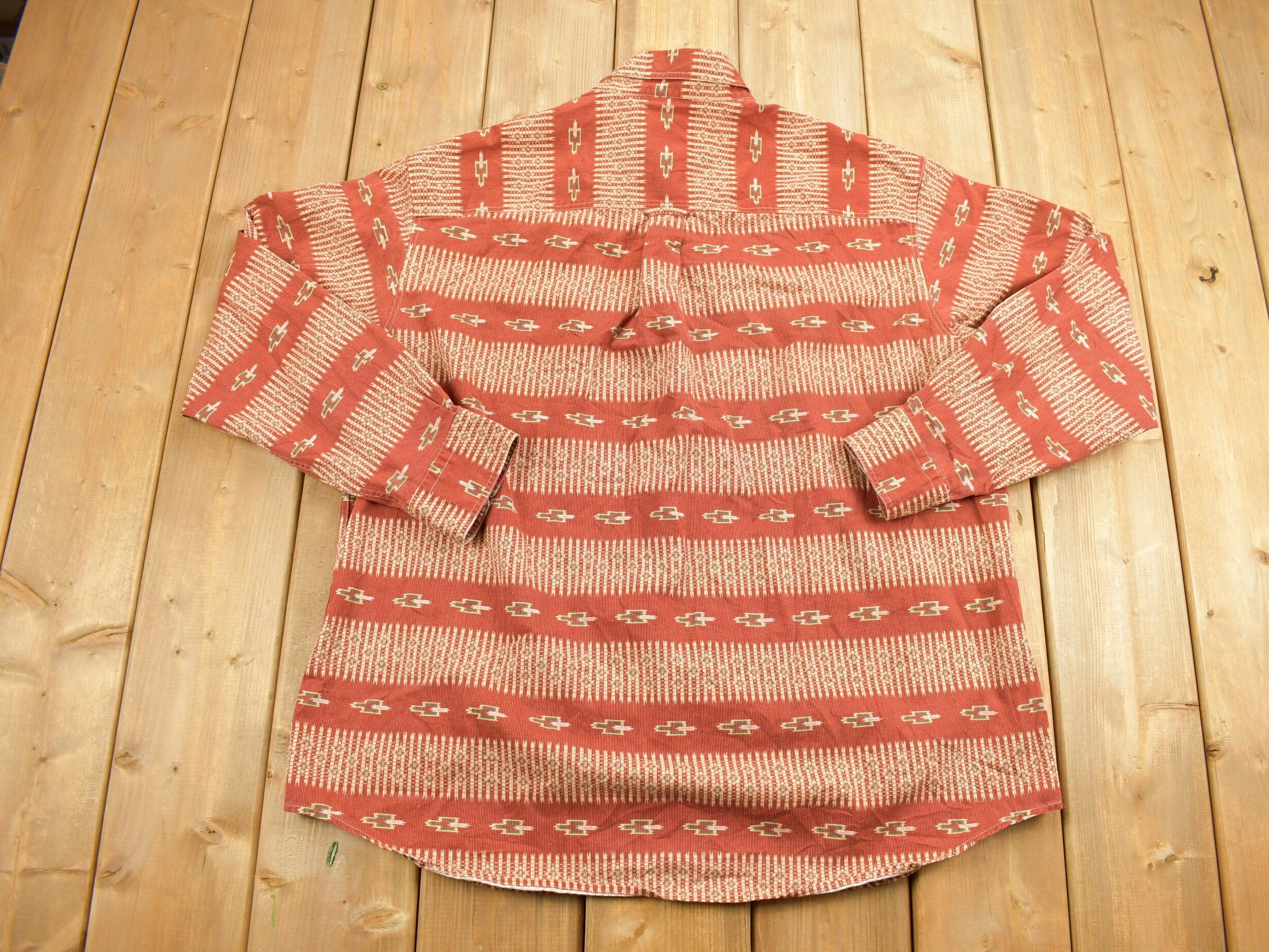 Vintage 2000ss Woolrich Abstract Flannel Button Shirt