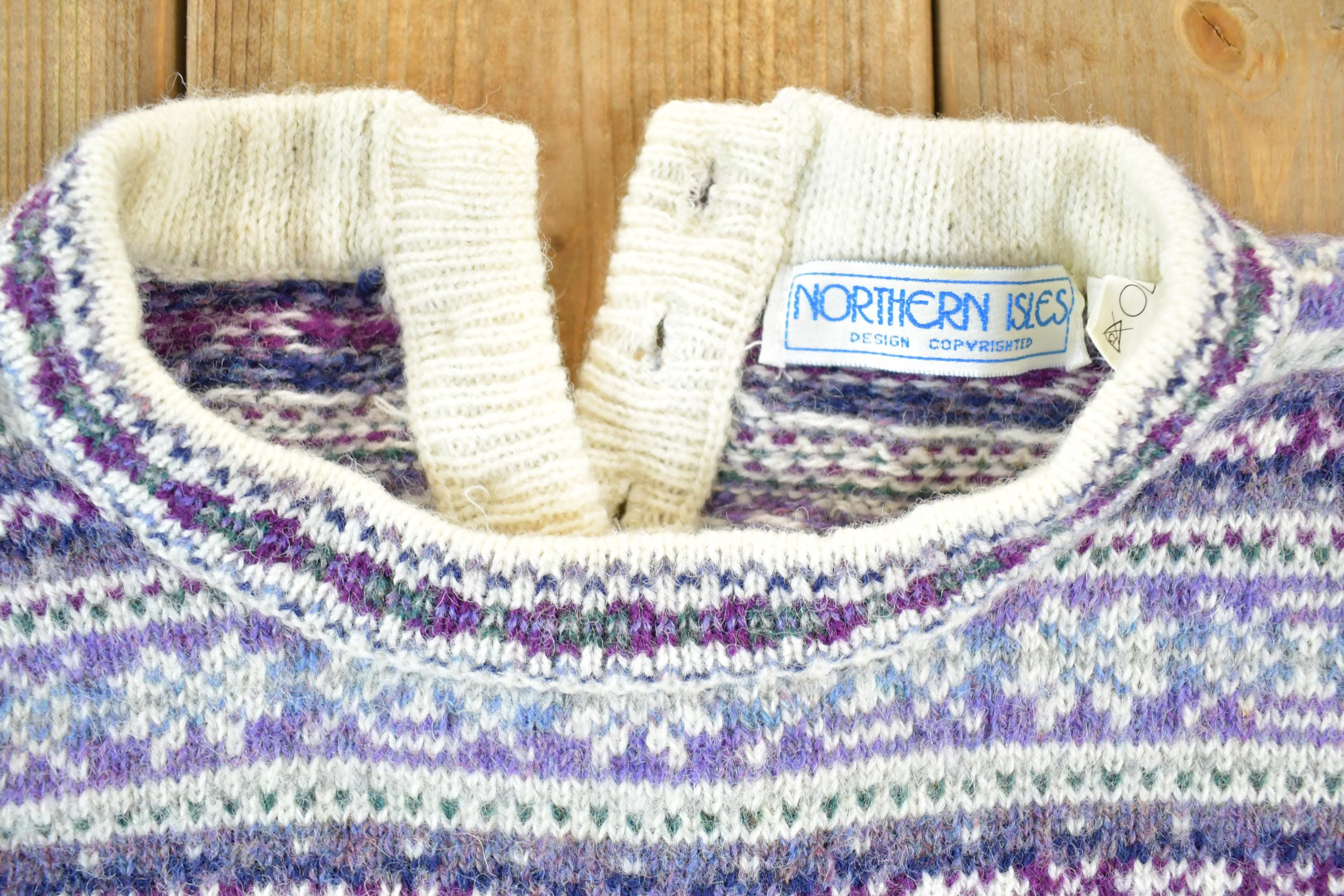Vintage 1990s Northern Isles 100% Wool Knit Sweater Womens M