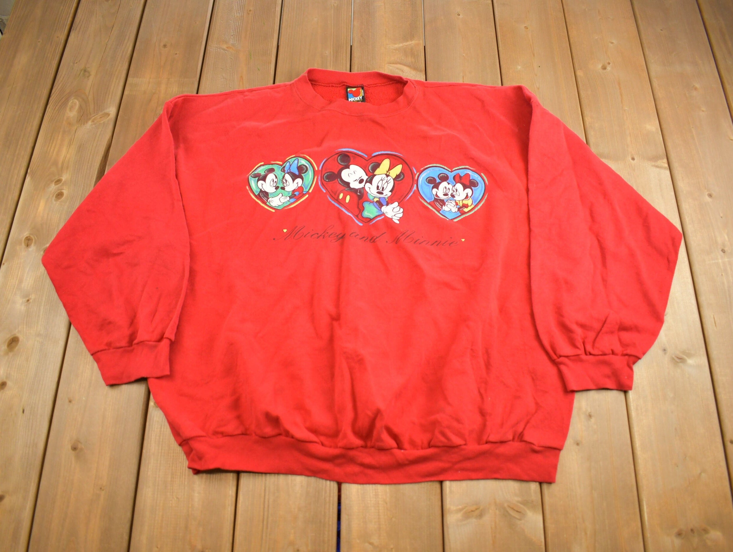 Vintage 1990s Mickey Mouse Minnie Mouse Disney Crewneck