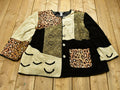 Vintage 1990s Patchwork Button Up Abstract Graphic Jacket