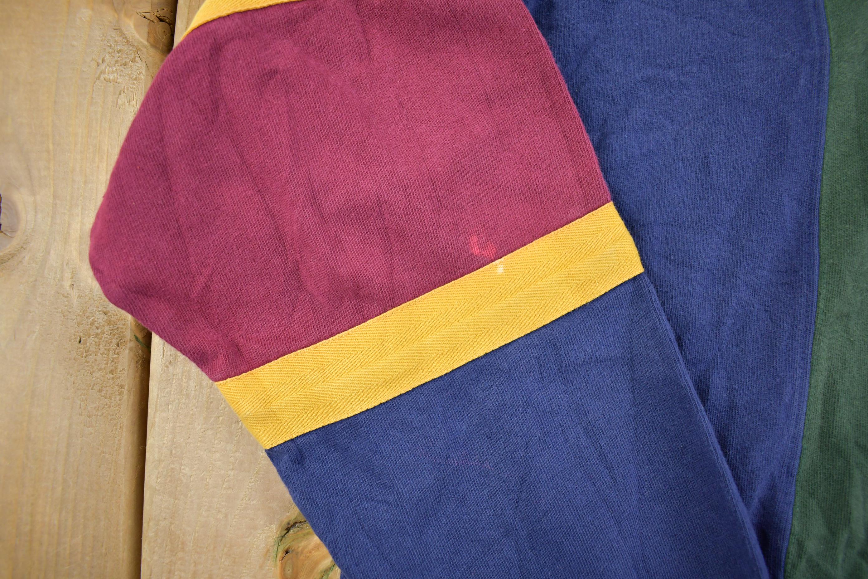 Vintage 1990s American Eagle Striped Rugby Shirt - Large