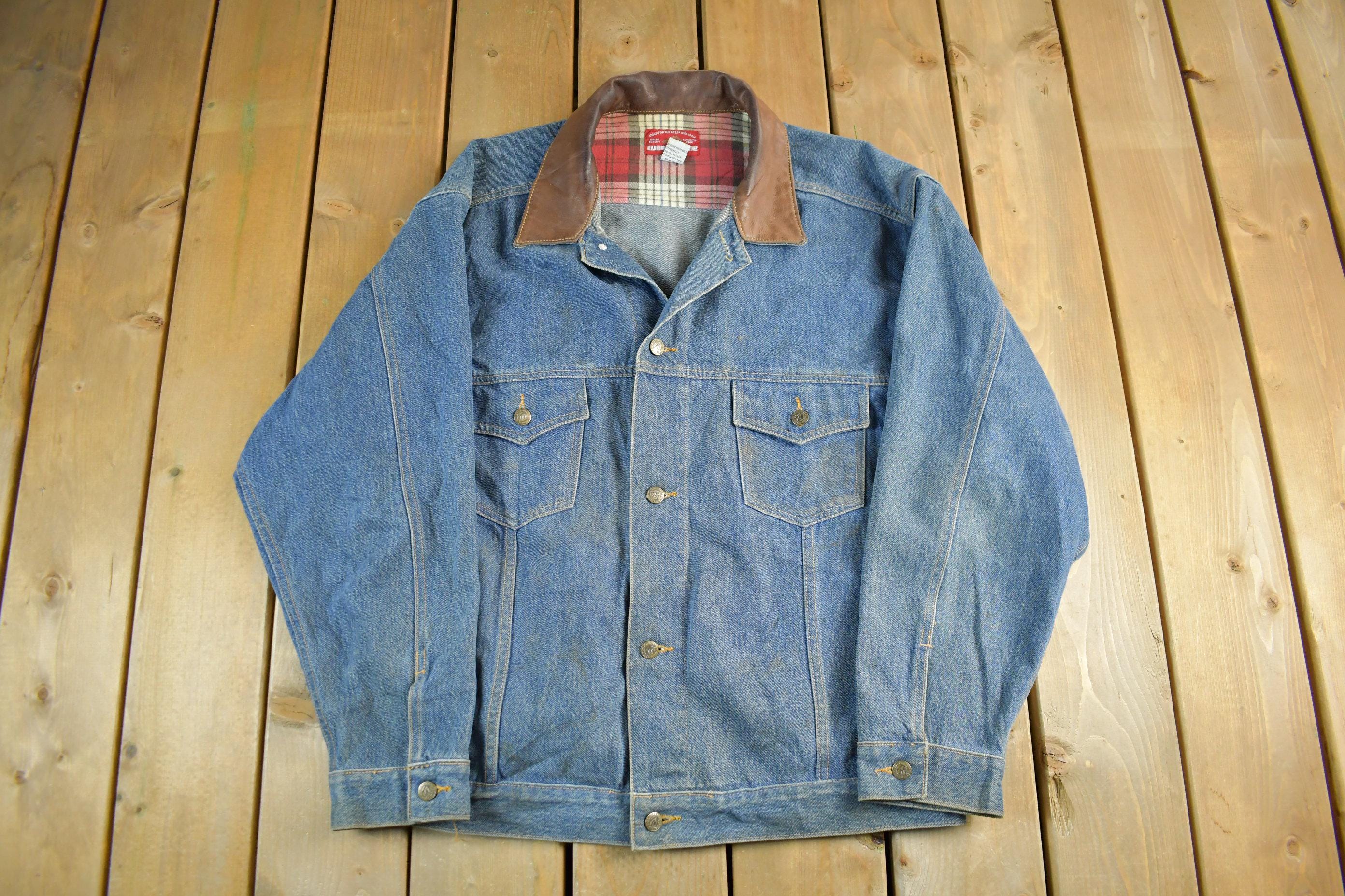 Vintage 1990s Marlboro Country Store Denim Jean Jacket Men's XL