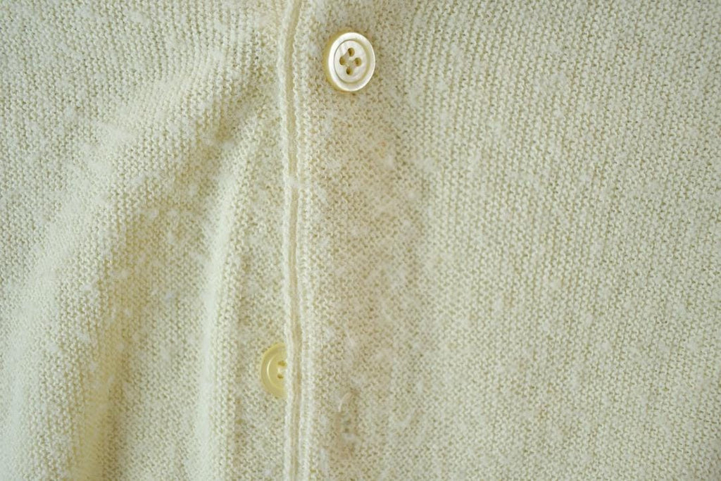Vintage 1990s Jantzen Knit Cardigan Sweater  90s Crewneck  Made In USA  Preppy
