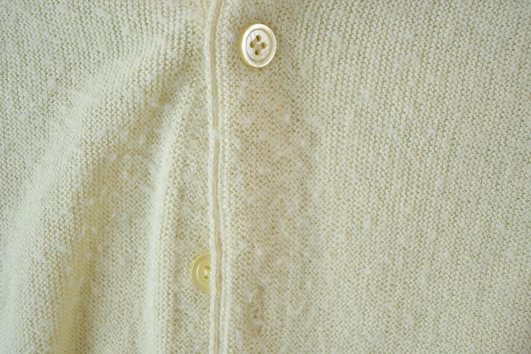Vintage 1990s Jantzen Knit Cardigan Sweater  90s Crewneck  Made In USA  Preppy