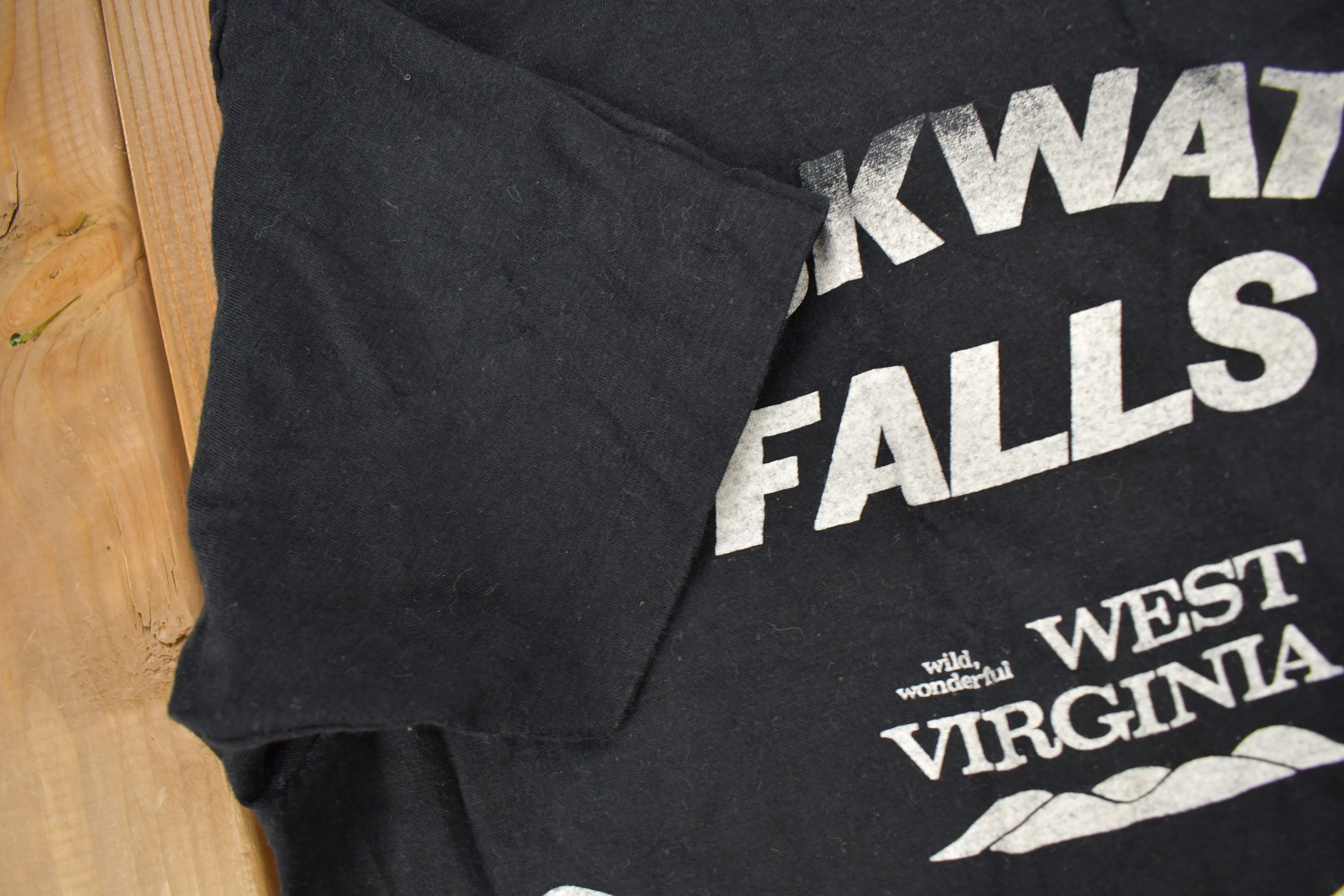 Vintage 1970s Black Water Falls State Park west Virginia Souvenir T Shirt  Streetwear  Made In USA  Vacation Tee  Travel T Shirt