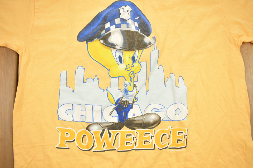 Vintage 2000 Tweety Bird Chicago Police Cartoon T-Shirt