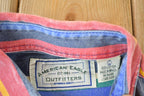 Vintage 1990's American Eagle Striped Button Up Western Shirt Made In USA