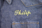 Vintage 1990s Western Embroidered Denim Button Up Shirt