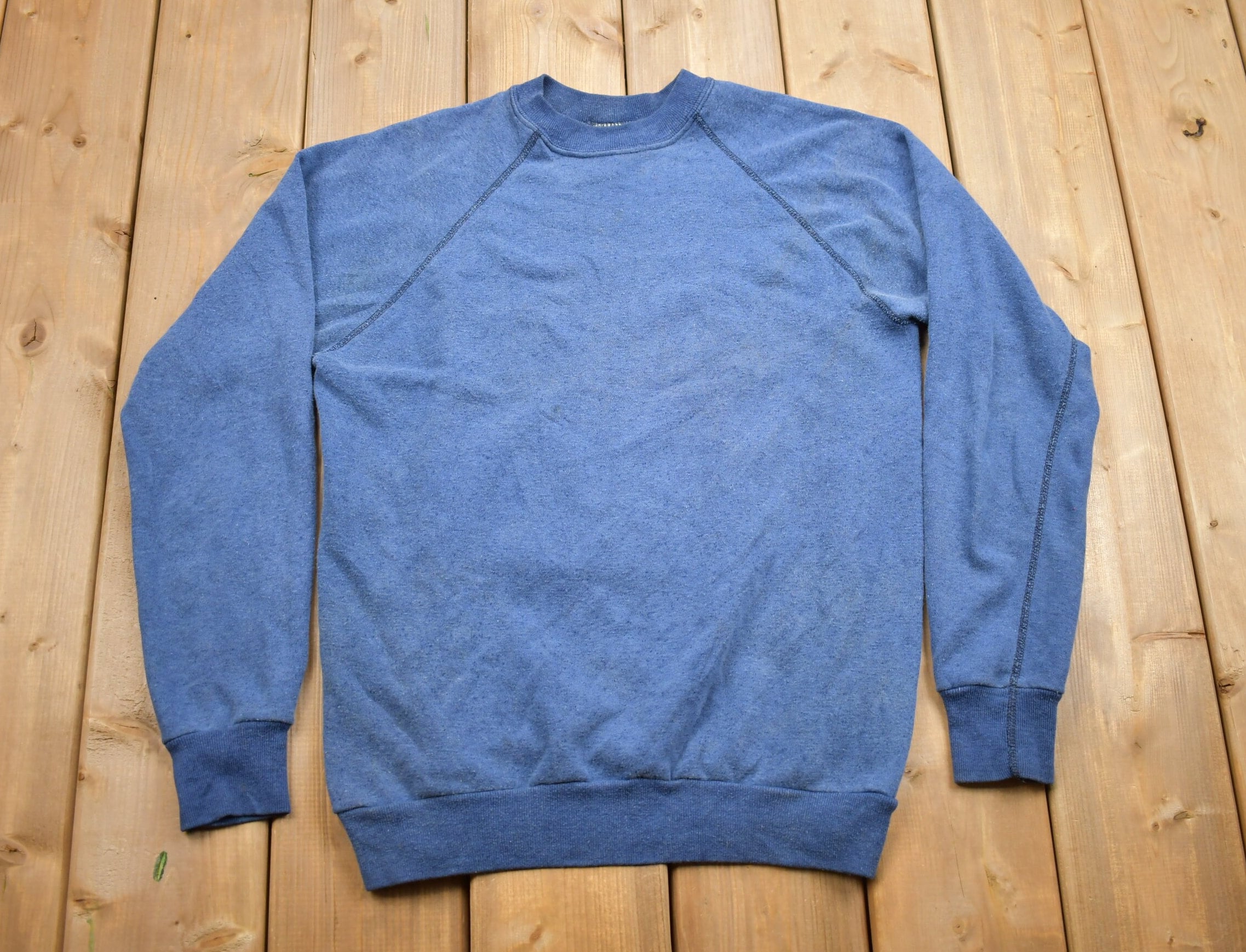 Vintage 1980s Blank Raglan Crewneck Sweatshirt
