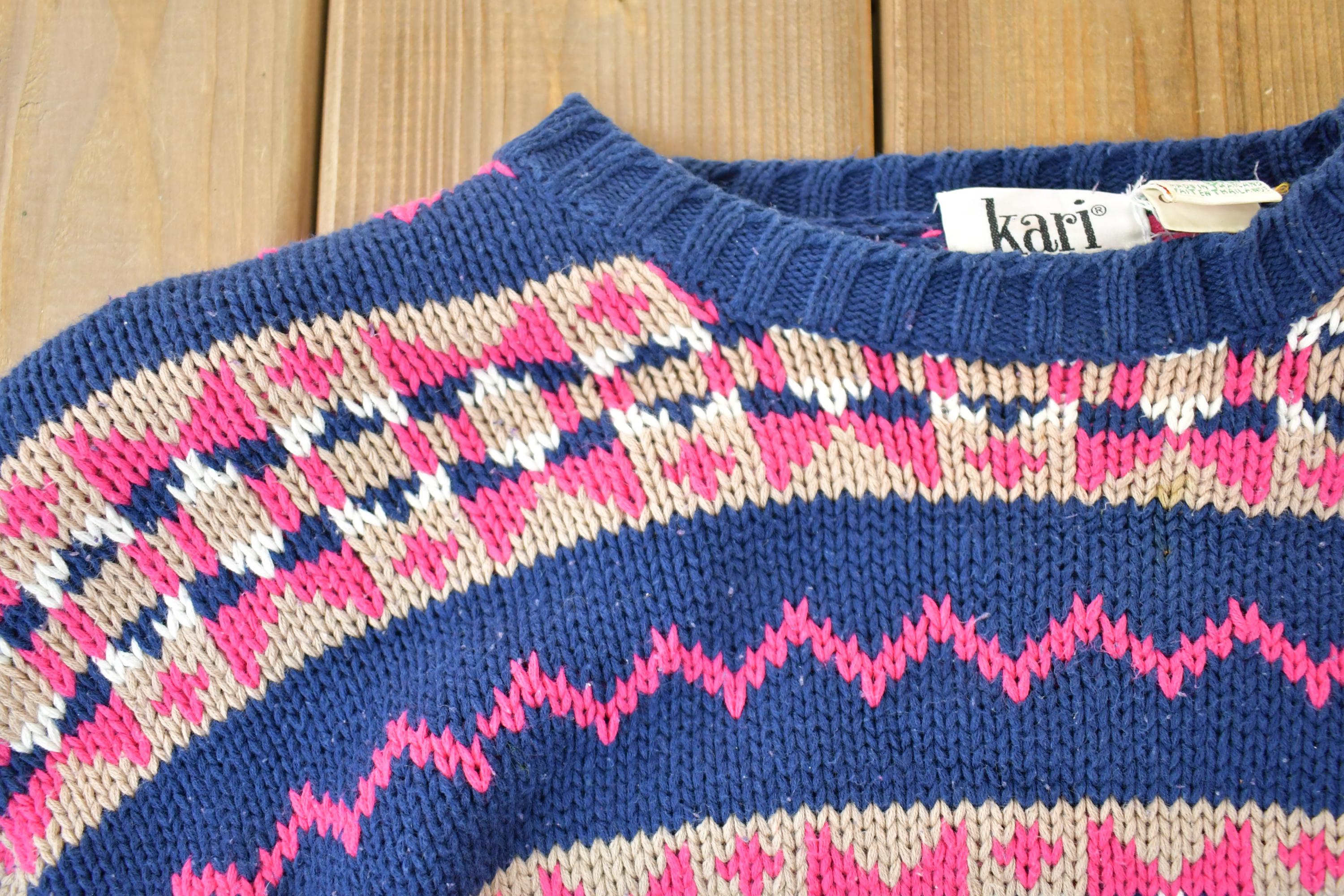 Vintage 1990s Kari Incorporated Knit Crewneck Sweater