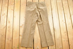 Vintage 1990's Khaki Trousers / Wide Fit Dress Pants / Streetwear / True Vintage / Vintage Workwear / Wool Pants