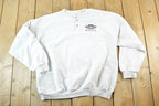 Vintage 1990s Minnesota Quarter Button Crewneck Sweatshirt Mens XL