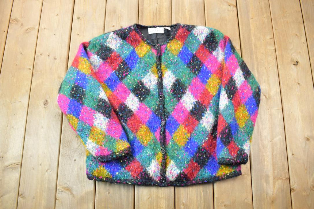 Vintage 1990s Janes Closet Wool Knit Button Up Sweater