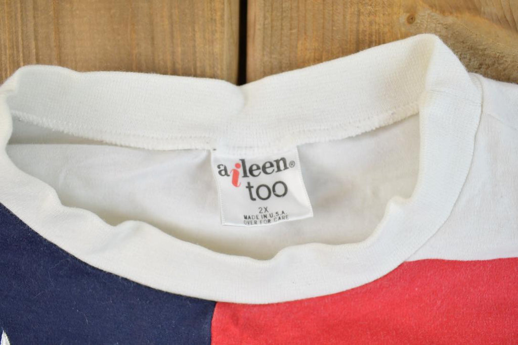 Vintage 1990s American Flag AOP Souvenir T-Shirt