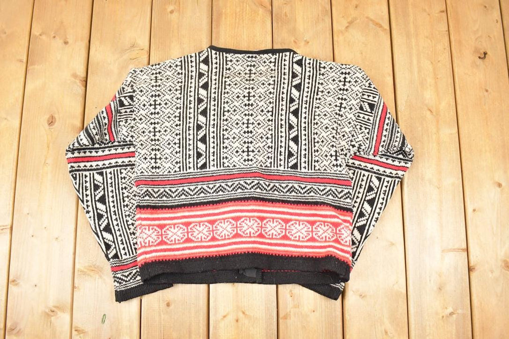 Vintage 1990s Laura Ashley Wool Knit Cardigan Sweater Women's S