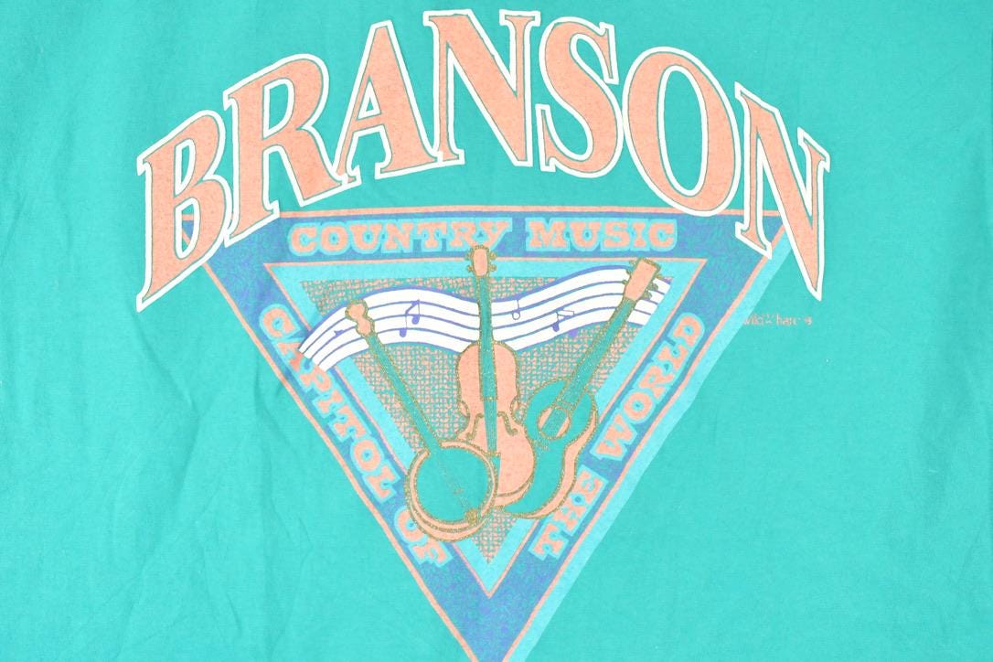 Vintage 1990s Branson Country Music Souvenir Travel T-Shirt Men's XL