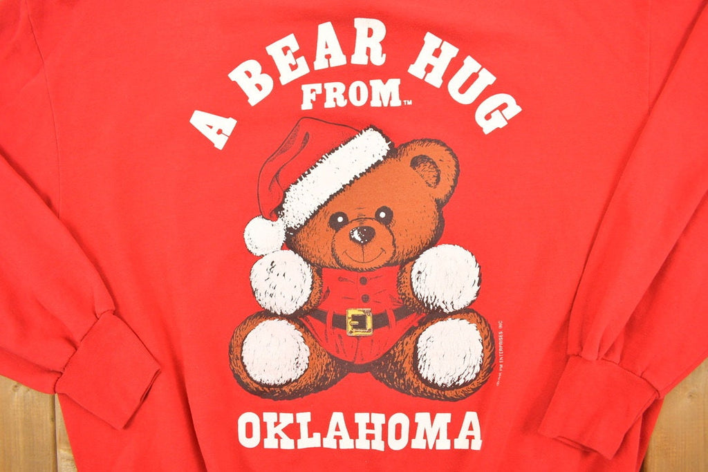 Vintage 1994 Oklahoma Bear Christmas Sweater