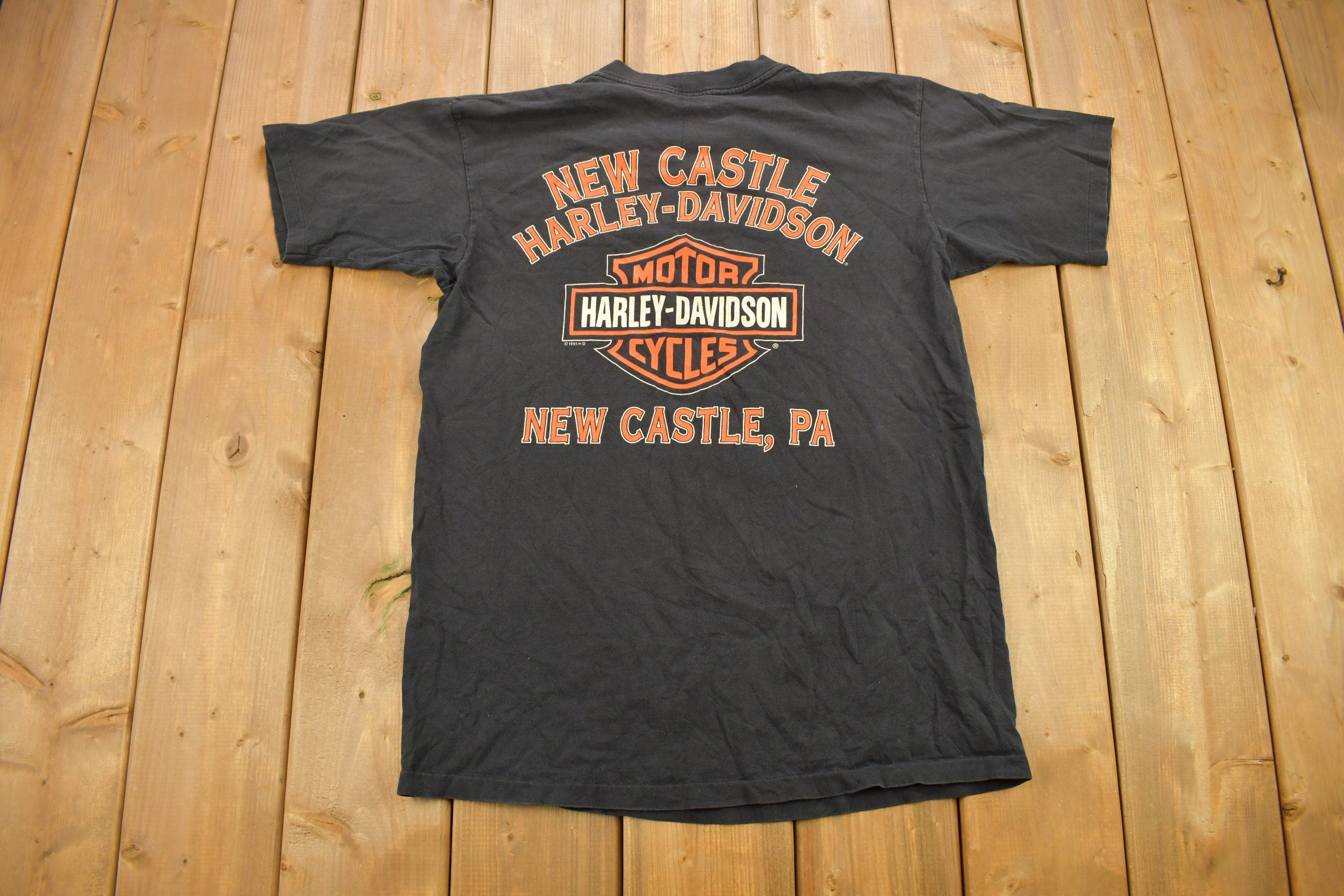 Vintage 1995 New Castle Harley Davidson Pennsylvania T-Shirt