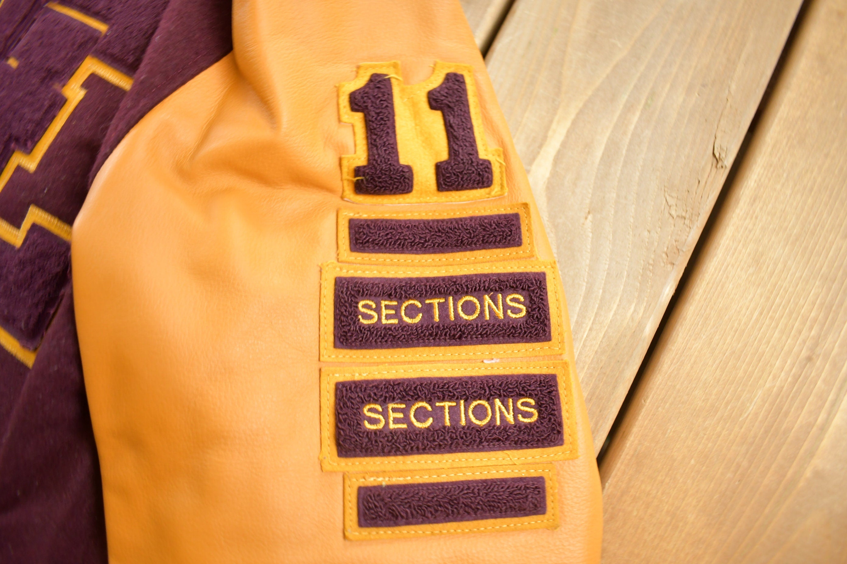 Vintage 1970s Rangers Senior Band Leather Letterman Varsity Jacket