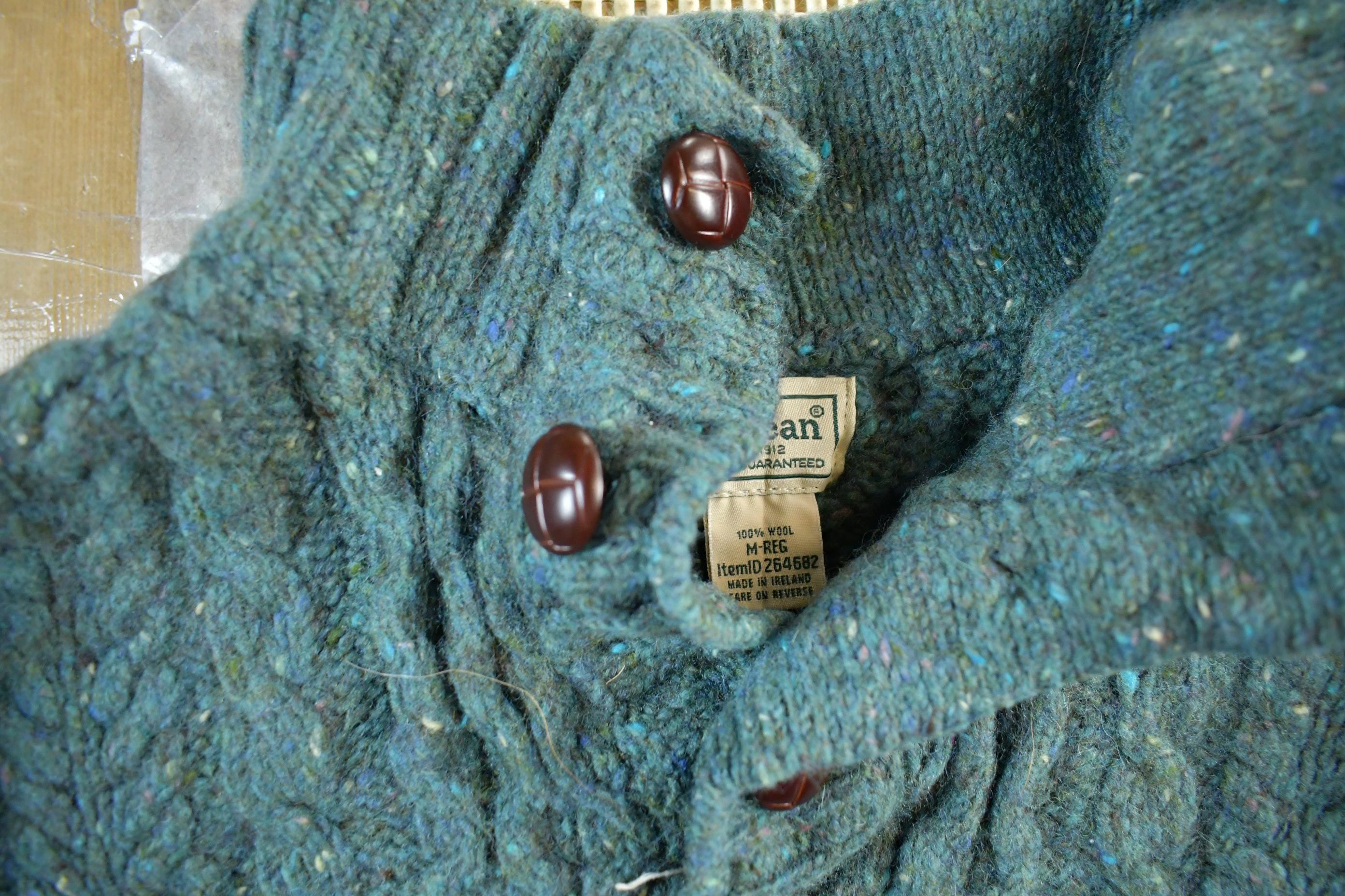 Vintage 1990s LL Bean Wool Henley Knit Sweater Women's S-M