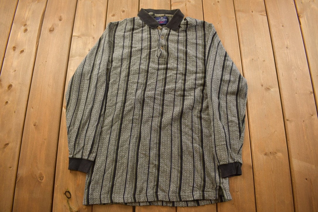Vintage 1990s Nino Cerruti Abstract Long Sleeve Shirt