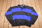 Vintage 1990s Grenadier Collared Big Stripes Sweatshirt