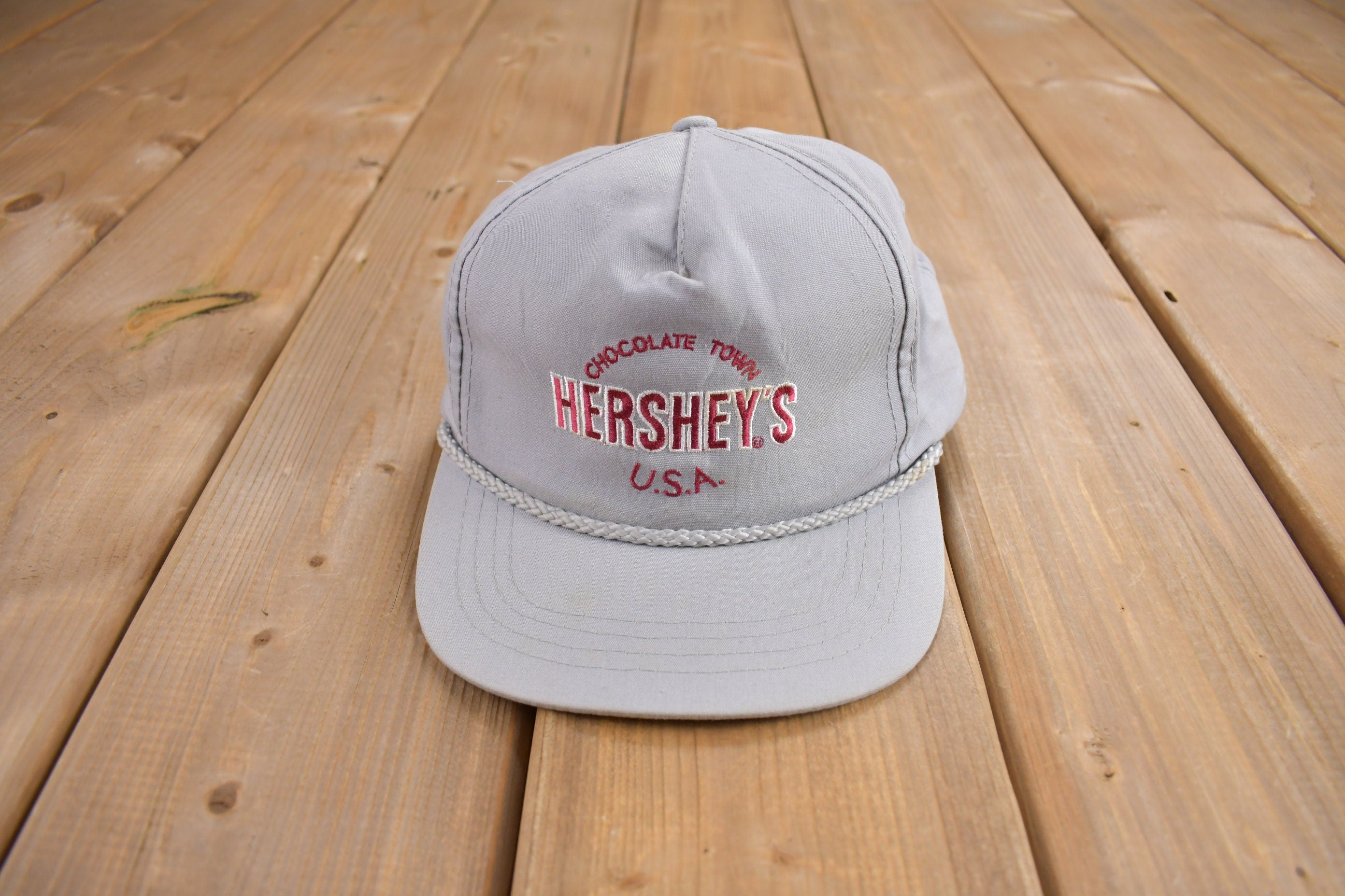 Vintage 1990s Hersheys Chocolate Town USA Snap Back Hat