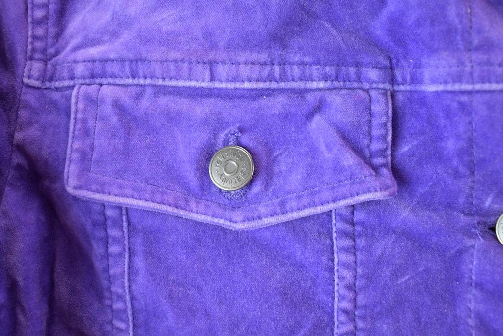 Vintage 1990s Purple Denim Button Up Shirt Jacket