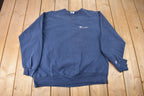Vintage 1990s Champion Small Logo Embroidered Crewneck Sweatshirt Size XL