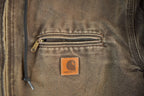 Vintage 2000s Carhartt Hooded Sherpa Lined Jacket Mens Large