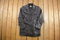 Vintage 1990s Alfani Full Length Black Leather Trench Coat
