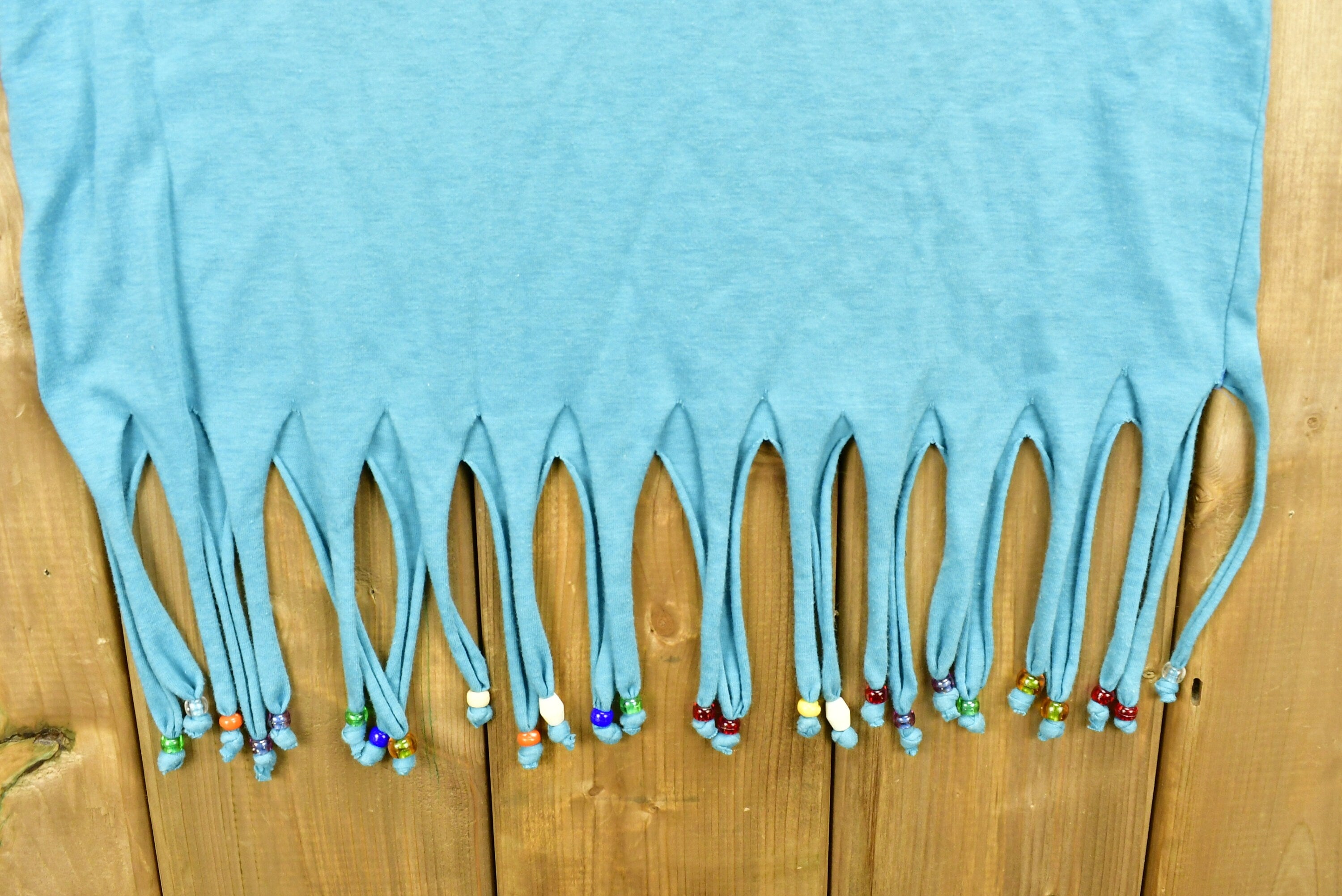 Vintage 1970s Jamaica No Problem Beaded T-Shirt