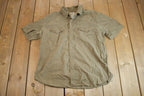 Vintage Y2k 725 Originals Western Paint Splattered Design Style Short Sleeve Button Up