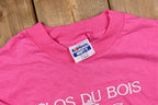 Vintage Early 1990s Paper-Thin Hot Pink Close Du Bois Winery T-Shirt