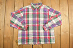 Vintage 1990s Cabin Creek Plaid Button Up Flannel